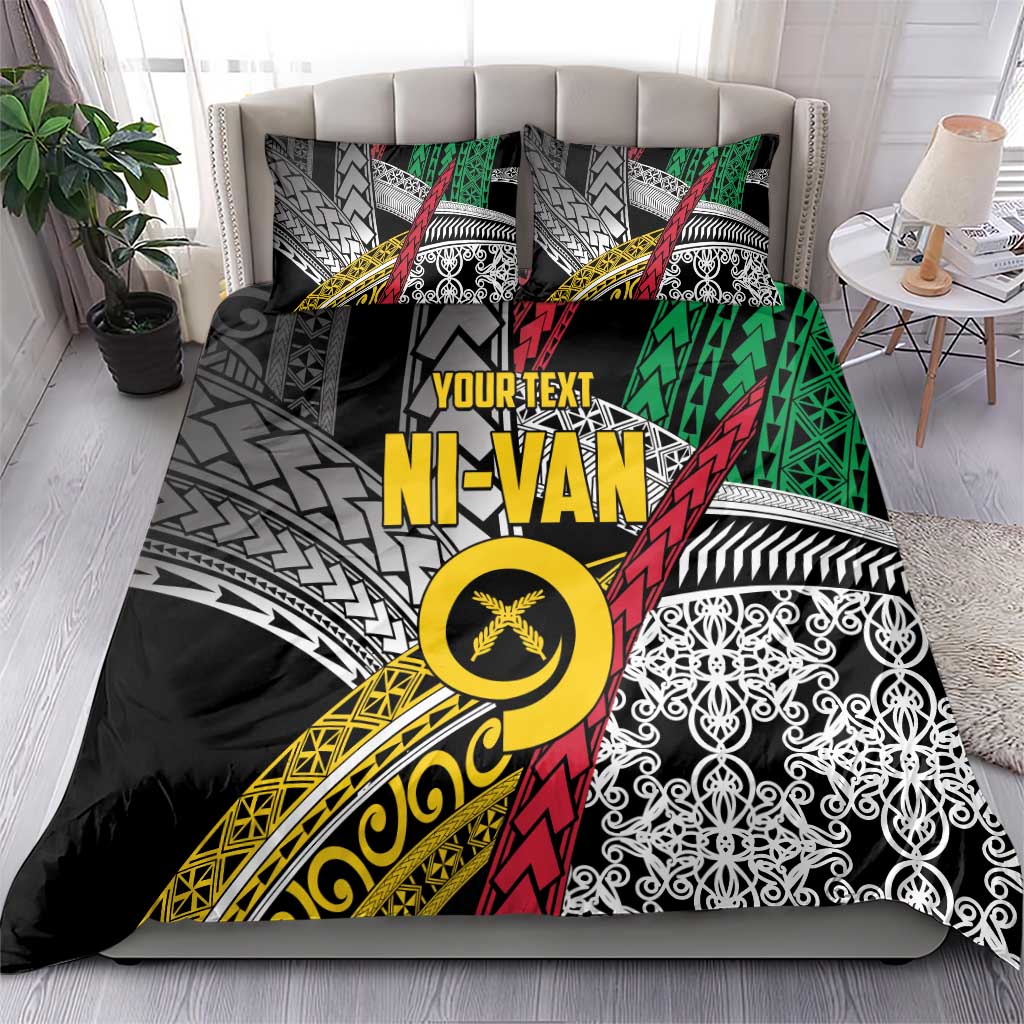 Vanuatu Proud to be Ni-van Personalised Bedding Set with Mutis En Atan Patterns