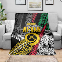 Vanuatu Proud to be Ni-van Personalised Blanket with Mutis En Atan Patterns