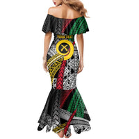 Vanuatu Proud to be Ni-van Personalised Family Matching Mermaid Dress and Hawaiian Shirt with Mutis En Atan Patterns LT9 - Polynesian Pride