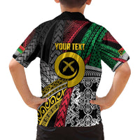 Vanuatu Proud to be Ni-van Personalised Family Matching Off The Shoulder Long Sleeve Dress and Hawaiian Shirt with Mutis En Atan Patterns LT9 - Polynesian Pride