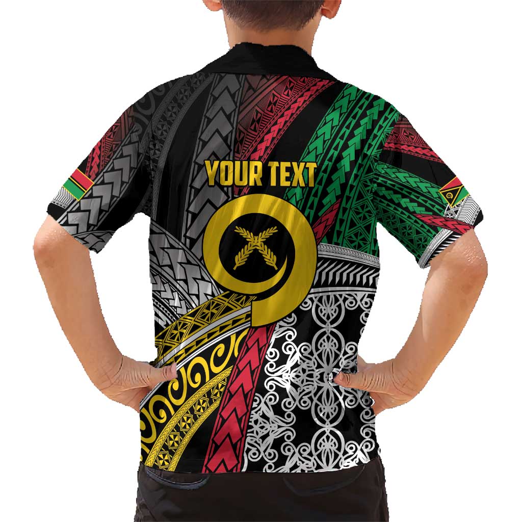 Vanuatu Proud to be Ni-van Personalised Family Matching Short Sleeve Bodycon Dress and Hawaiian Shirt with Mutis En Atan Patterns LT9 - Polynesian Pride