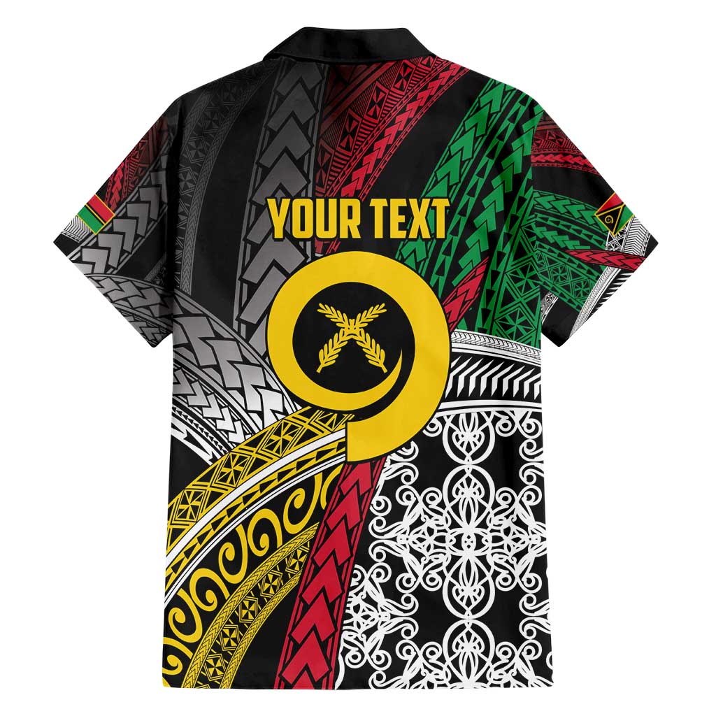 Vanuatu Proud to be Ni-van Personalised Family Matching Short Sleeve Bodycon Dress and Hawaiian Shirt with Mutis En Atan Patterns LT9 - Polynesian Pride