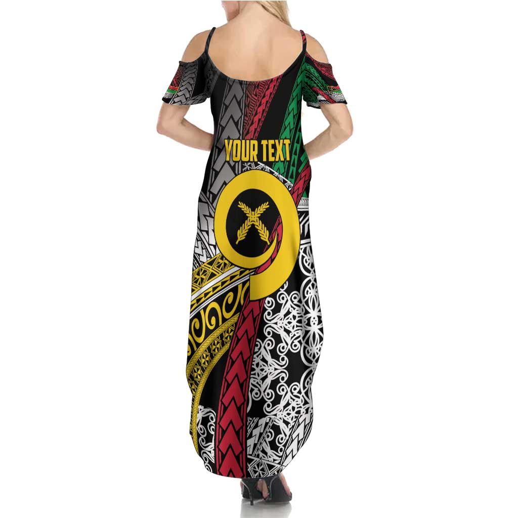Vanuatu Proud to be Ni-van Personalised Family Matching Summer Maxi Dress and Hawaiian Shirt with Mutis En Atan Patterns
