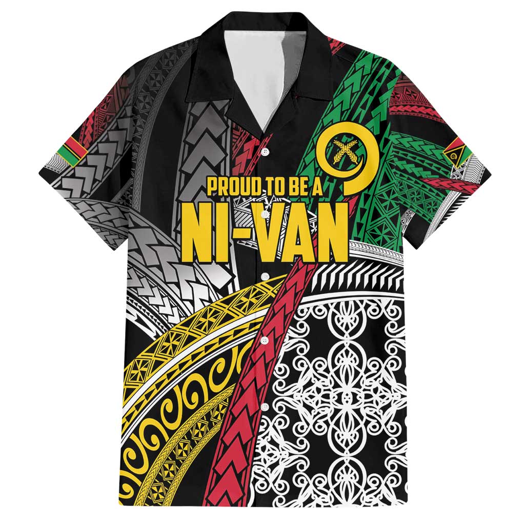 Vanuatu Proud to be Ni-van Personalised Hawaiian Shirt with Mutis En Atan Patterns
