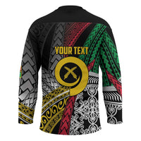 Vanuatu Proud to be Ni-van Personalised Hockey Jersey with Mutis En Atan Patterns - Polynesian Pride