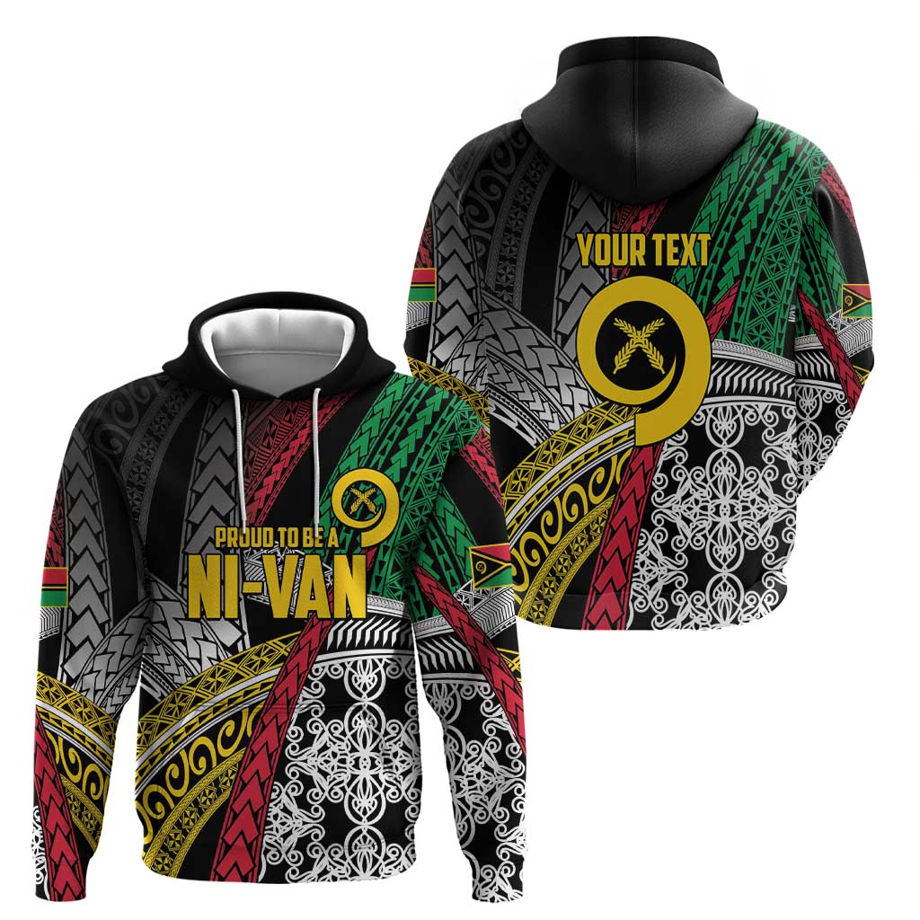 Vanuatu Proud to be Ni-van Personalised Hoodie with Mutis En Atan Patterns