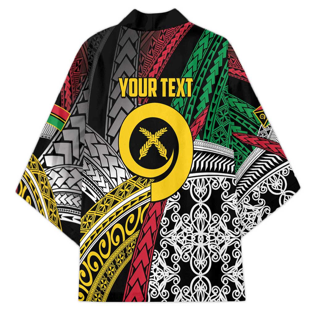Vanuatu Proud to be Ni-van Personalised Kimono with Mutis En Atan Patterns - Polynesian Pride