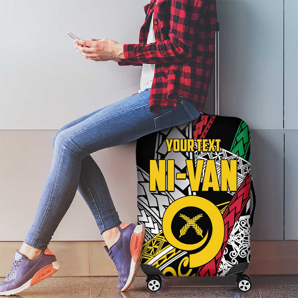 Vanuatu Proud to be Ni-van Personalised Luggage Cover with Mutis En Atan Patterns