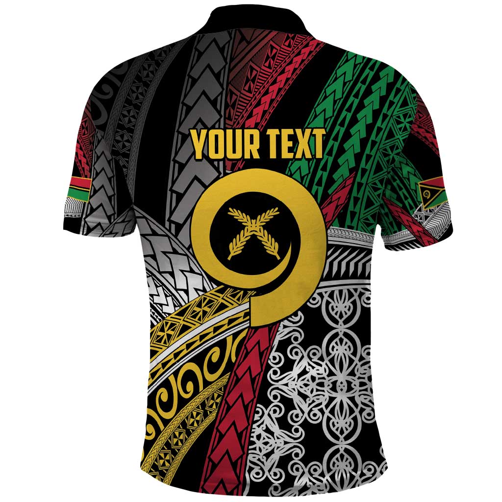 Vanuatu Proud to be Ni-van Personalised Polo Shirt with Mutis En Atan Patterns LT9 - Polynesian Pride