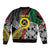 Vanuatu Proud to be Ni-van Personalised Sleeve Zip Bomber Jacket with Mutis En Atan Patterns