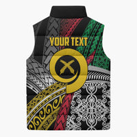 Vanuatu Proud to be Ni-van Personalised Sleeveless Puffer Jacket with Mutis En Atan Patterns - Polynesian Pride