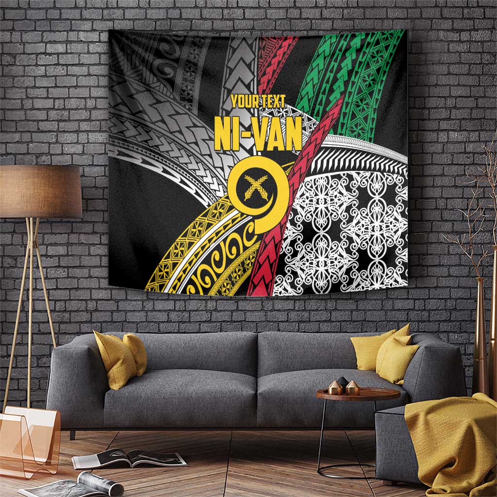 Vanuatu Proud to be Ni-van Personalised Tapestry with Mutis En Atan Patterns