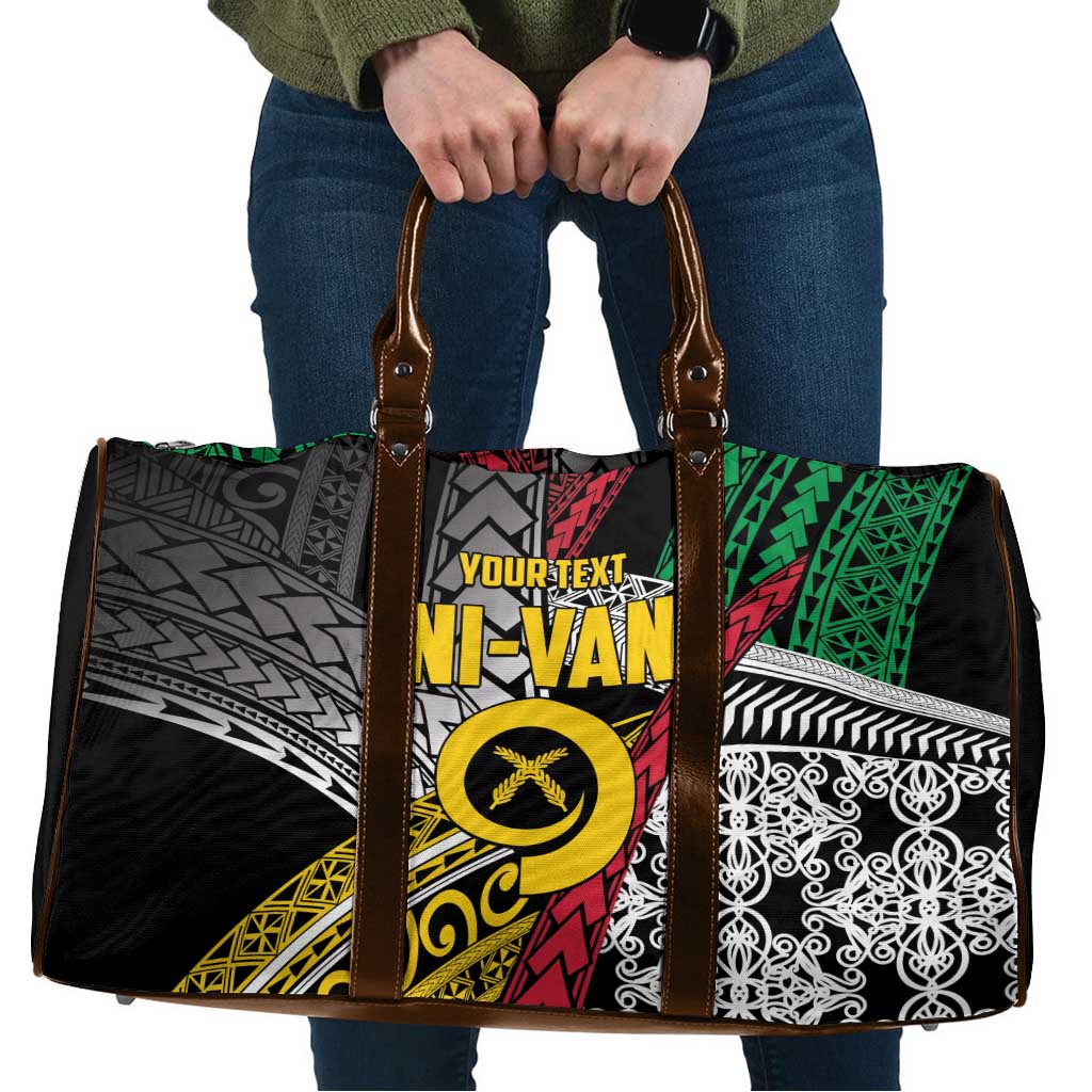 Vanuatu Proud to be Ni-van Personalised Travel Bag with Mutis En Atan Patterns - Polynesian Pride
