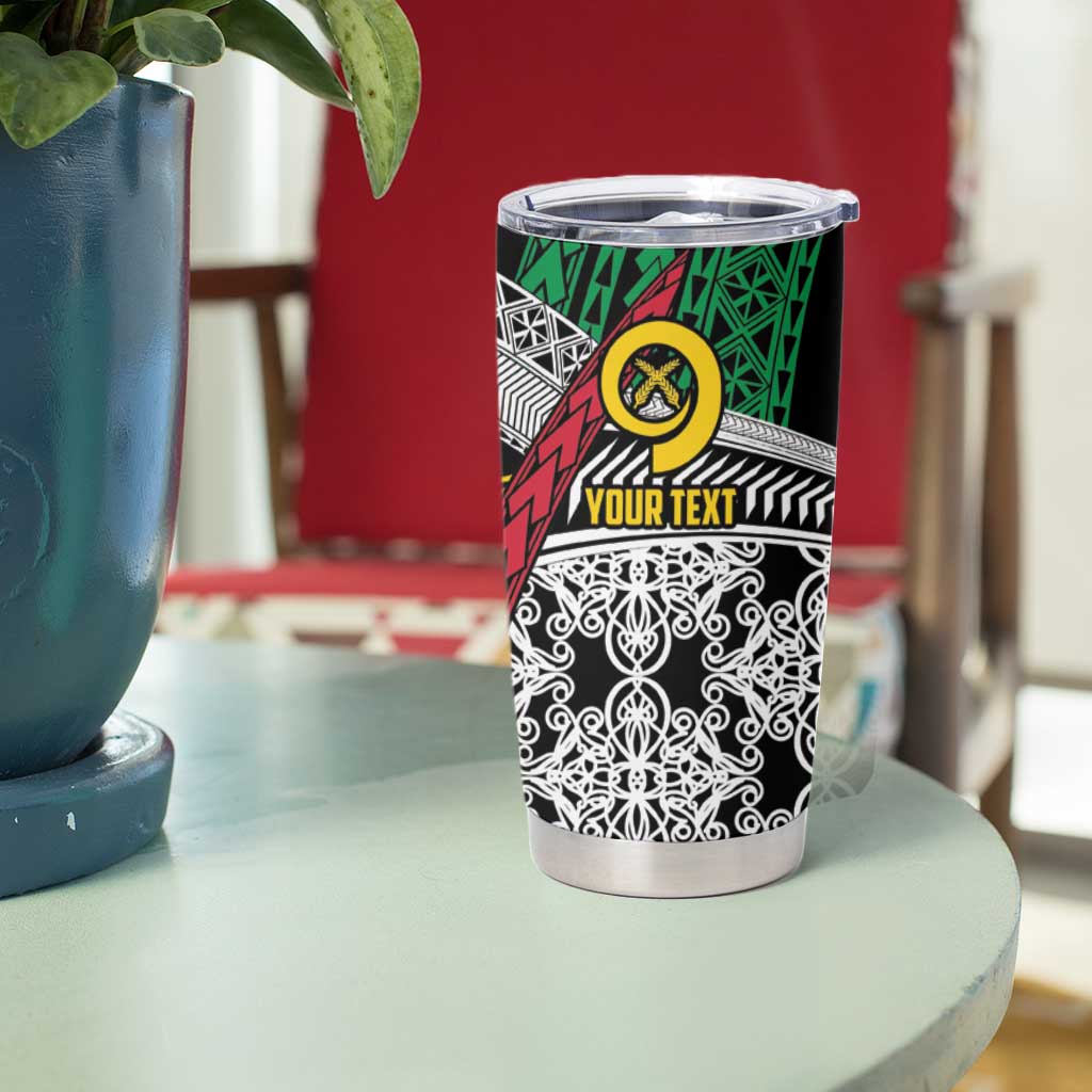 Vanuatu Proud to be Ni-van Personalised Tumbler Cup with Mutis En Atan Patterns
