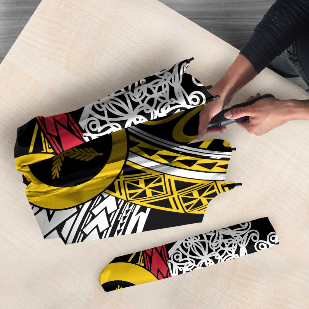 Vanuatu Proud to be Ni-van Personalised Umbrella with Mutis En Atan Patterns - Polynesian Pride