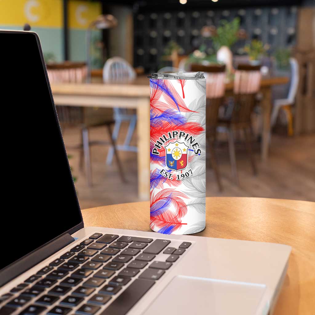 Custom Philippines Anzkals Football Skinny Tumbler Pilipinas Be Unique