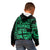 Fiji Islands Kid Hoodie Coat of Arms Fijian Flower Polynesian Pattern - Green LT9 - Polynesian Pride