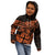 Fiji Islands Kid Hoodie Coat of Arms Fijian Flower Polynesian Pattern - Orange LT9 - Polynesian Pride