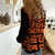 Fiji Islands Women Casual Shirt Coat of Arms Fijian Flower Polynesian Pattern - Orange LT9 - Polynesian Pride