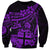 Fiji Islands Sweatshirt Coat of Arms Fijian Flower Polynesian Pattern - Purple LT9 Unisex Purple - Polynesian Pride