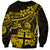 Fiji Islands Sweatshirt Coat of Arms Fijian Flower Polynesian Pattern - Yellow LT9 Unisex Yellow - Polynesian Pride