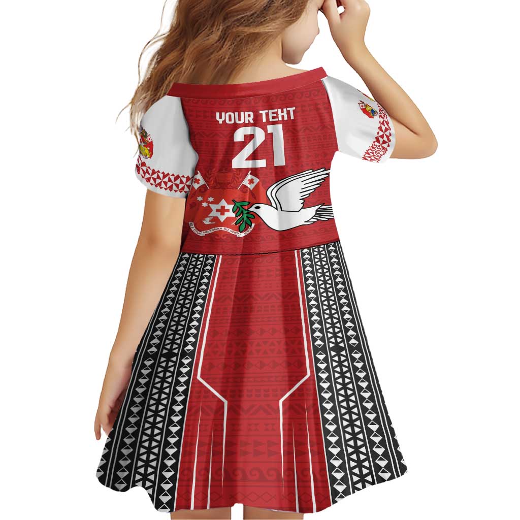 Custom Tonga Rugby Family Matching Short Sleeve Bodycon Dress and Hawaiian Shirt Mate Maa Kupesi Style LT9 - Polynesian Pride