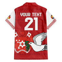 Custom Tonga Rugby Family Matching Tank Maxi Dress and Hawaiian Shirt Mate Maa Kupesi Style