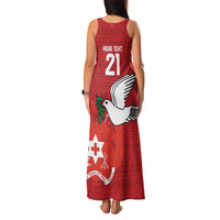Custom Tonga Rugby Family Matching Tank Maxi Dress and Hawaiian Shirt Mate Maa Kupesi Style
