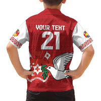 Custom Tonga Rugby Kid Hawaiian Shirt Mate Maa Kupesi Style