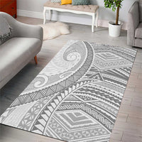 American Samoa White Sunday Area Rug Polynesian Lotu Tamaiti - Polynesian Pride