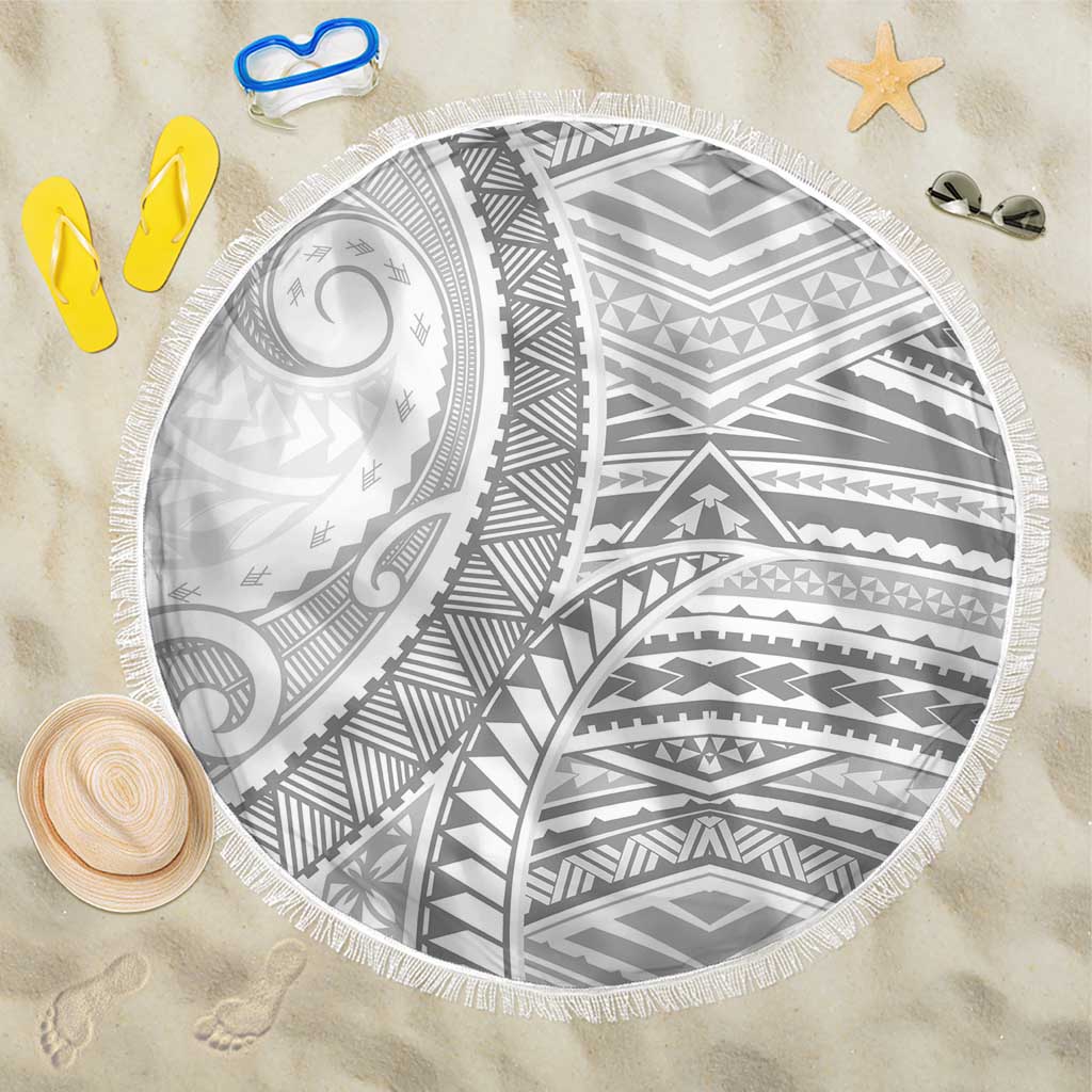 American Samoa White Sunday Beach Blanket Polynesian Lotu Tamaiti - Polynesian Pride