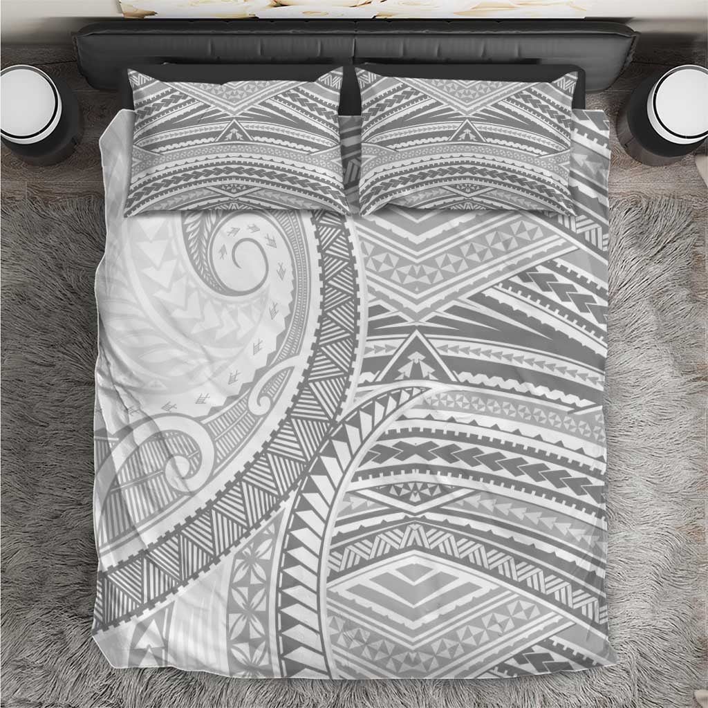 American Samoa White Sunday Bedding Set Polynesian Lotu Tamaiti - Polynesian Pride