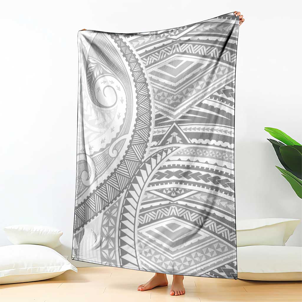 American Samoa White Sunday Blanket Polynesian Lotu Tamaiti - Polynesian Pride