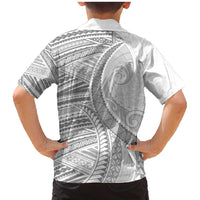 American Samoa White Sunday Family Matching Mermaid Dress and Hawaiian Shirt Polynesian Lotu Tamaiti - Polynesian Pride