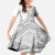 American Samoa White Sunday Family Matching Short Sleeve Bodycon Dress and Hawaiian Shirt Polynesian Lotu Tamaiti - Polynesian Pride