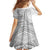 American Samoa White Sunday Family Matching Tank Maxi Dress and Hawaiian Shirt Polynesian Lotu Tamaiti - Polynesian Pride