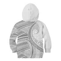 American Samoa White Sunday Kid Hoodie Polynesian Lotu Tamaiti - Polynesian Pride