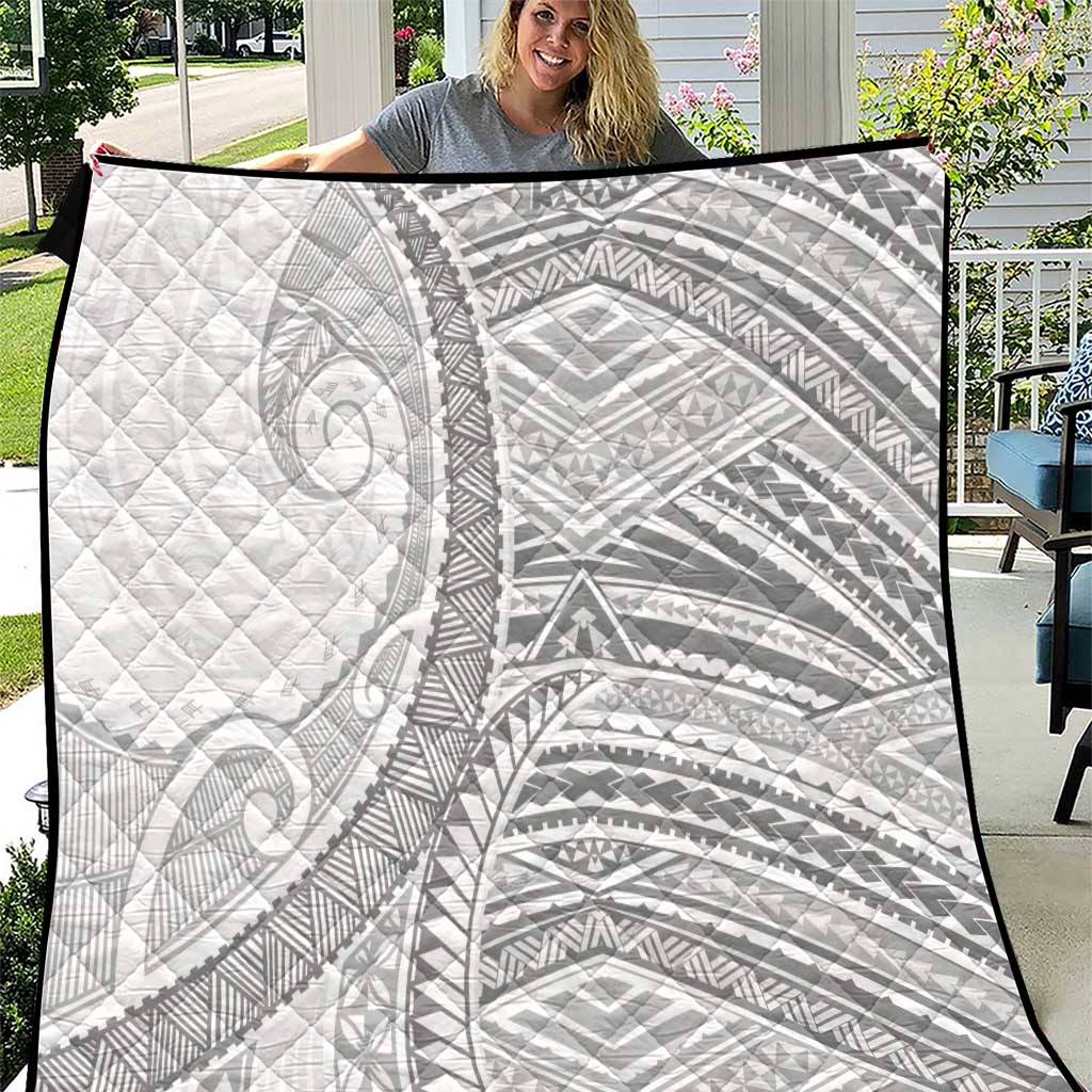 American Samoa White Sunday Quilt Polynesian Lotu Tamaiti - Polynesian Pride