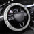 American Samoa White Sunday Steering Wheel Cover Polynesian Lotu Tamaiti - Polynesian Pride