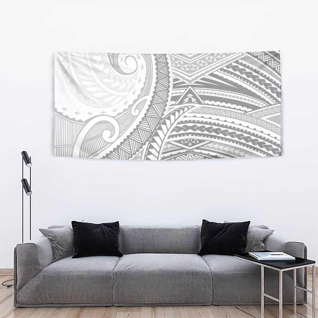 American Samoa White Sunday Tapestry Polynesian Lotu Tamaiti - Polynesian Pride