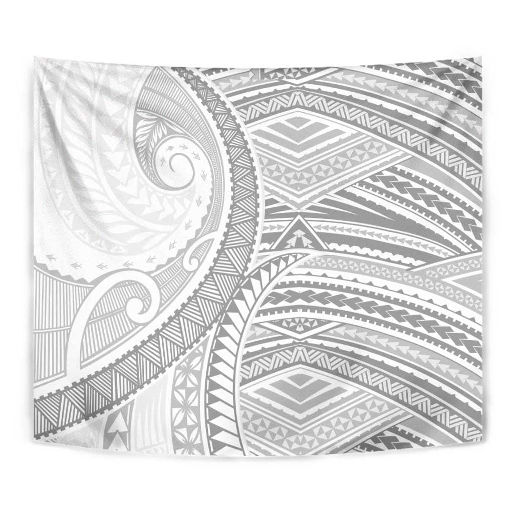 American Samoa White Sunday Tapestry Polynesian Lotu Tamaiti - Polynesian Pride
