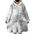 American Samoa White Sunday Wearable Blanket Hoodie Polynesian Lotu Tamaiti - Polynesian Pride