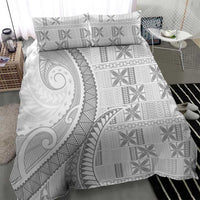 Niue White Sunday Bedding Set Niuean Lotu Tamaiti Hiapo Pattern - Polynesian Pride