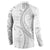 Niue White Sunday Button Sweatshirt Niuean Lotu Tamaiti Hiapo Pattern - Polynesian Pride