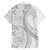 Niue White Sunday Family Matching Off Shoulder Short Dress and Hawaiian Shirt Niuean Lotu Tamaiti Hiapo Pattern - Polynesian Pride