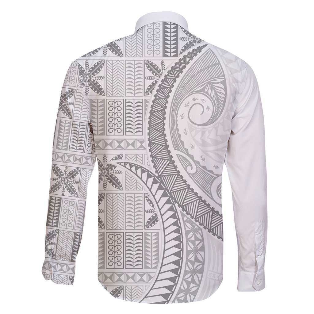 Niue White Sunday Family Matching Puletasi and Hawaiian Shirt Niuean Lotu Tamaiti Hiapo Pattern - Polynesian Pride