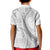 Niue White Sunday Kid Polo Shirt Niuean Lotu Tamaiti Hiapo Pattern - Polynesian Pride