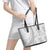 Niue White Sunday Leather Tote Bag Niuean Lotu Tamaiti Hiapo Pattern - Polynesian Pride