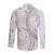 Niue White Sunday Long Sleeve Button Shirt Niuean Lotu Tamaiti Hiapo Pattern - Polynesian Pride