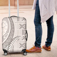 Niue White Sunday Luggage Cover Niuean Lotu Tamaiti Hiapo Pattern - Polynesian Pride